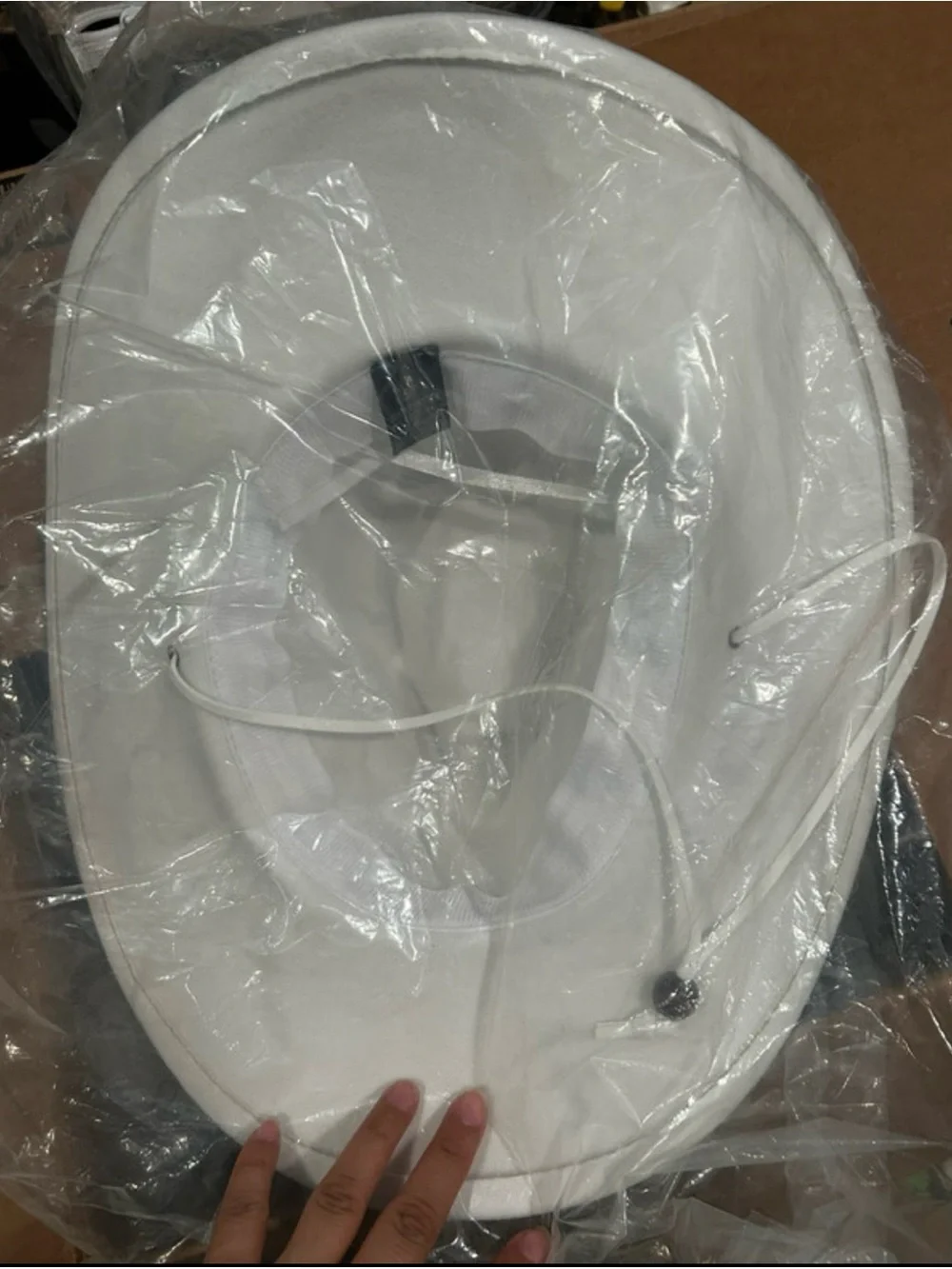 White Wide Brim Hat - Amazon